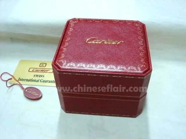 Replica Cartier Mini Watch Box / Red Leather Boxes for Ladies